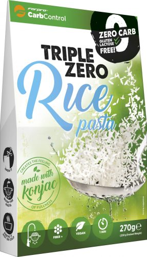 Forpro zero kalóriás tészta - rizs cukor/zsír/laktóz/glutén/szójamentes 270 g