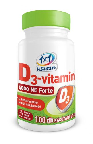 1x1 vitamin d3-vitamin 4000IU rágótabletta 100 db