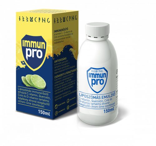 ImmunPro liposzómás emulzió étrendkiegészítő citrom-lime ízesítéssel 150 ml