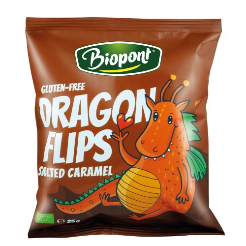 Biopont bio dragon flips kukorica snack sós karamellás 25 g