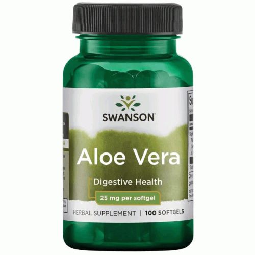 Swanson Aloe Vera 25mg / 100 db lágyzselatin kapszula
