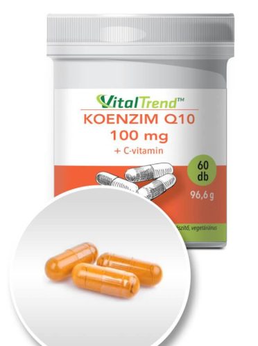 VitalTrend Koenzim Q10 100mg + C vitamin kapszula