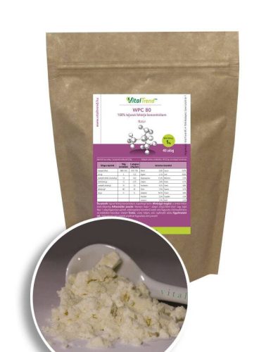 VitalTrend WPC80 tejsavó fehérje koncentrátum natúr - 1kg