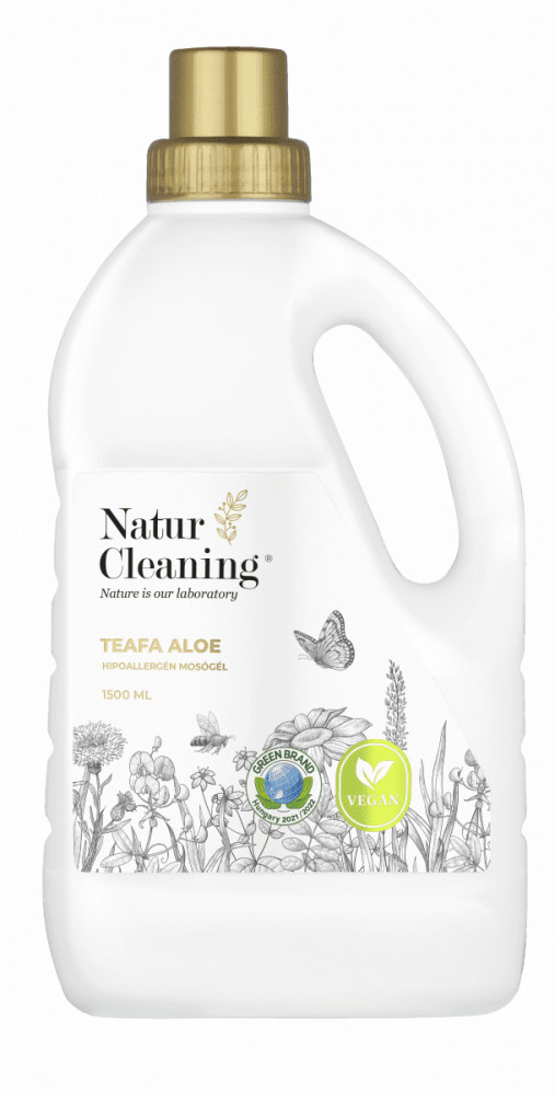 Naturcleaning teafa aloe hipoallergén mosógél 1500 ml